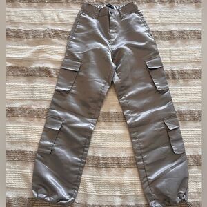 Satin cargo pants